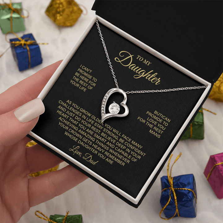 Forever Love Necklace for Daughter – Meaningful Gift from Dad, Symbol of Love, Strength & Lifelong Promise - Whimsical Shoppe