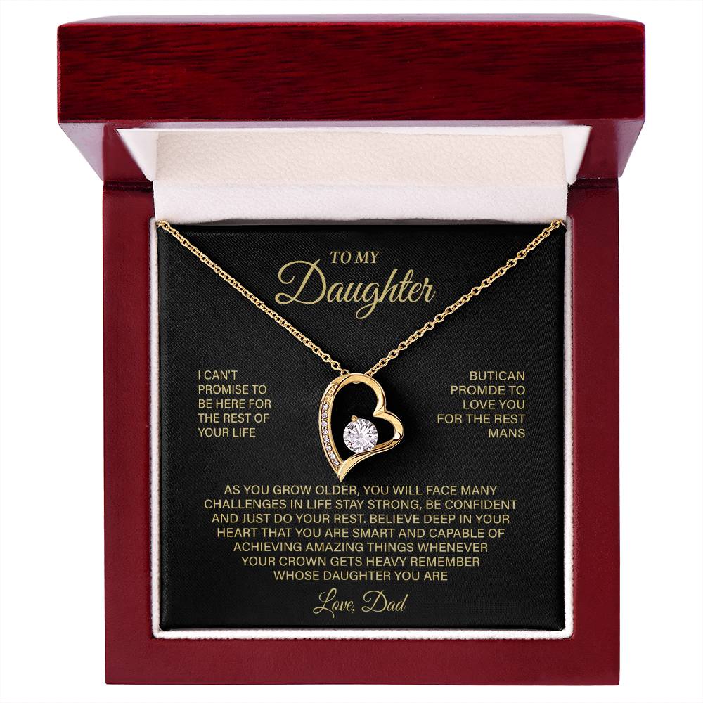 Forever Love Necklace for Daughter – Meaningful Gift from Dad, Symbol of Love, Strength & Lifelong Promise - Whimsical Shoppe