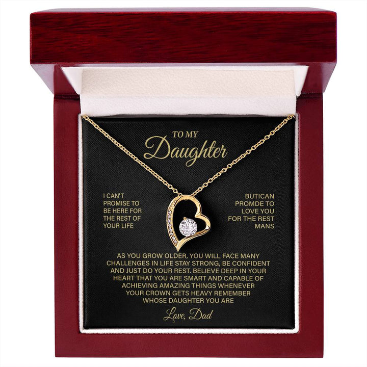Forever Love Necklace for Daughter – Meaningful Gift from Dad, Symbol of Love, Strength & Lifelong Promise - Whimsical Shoppe