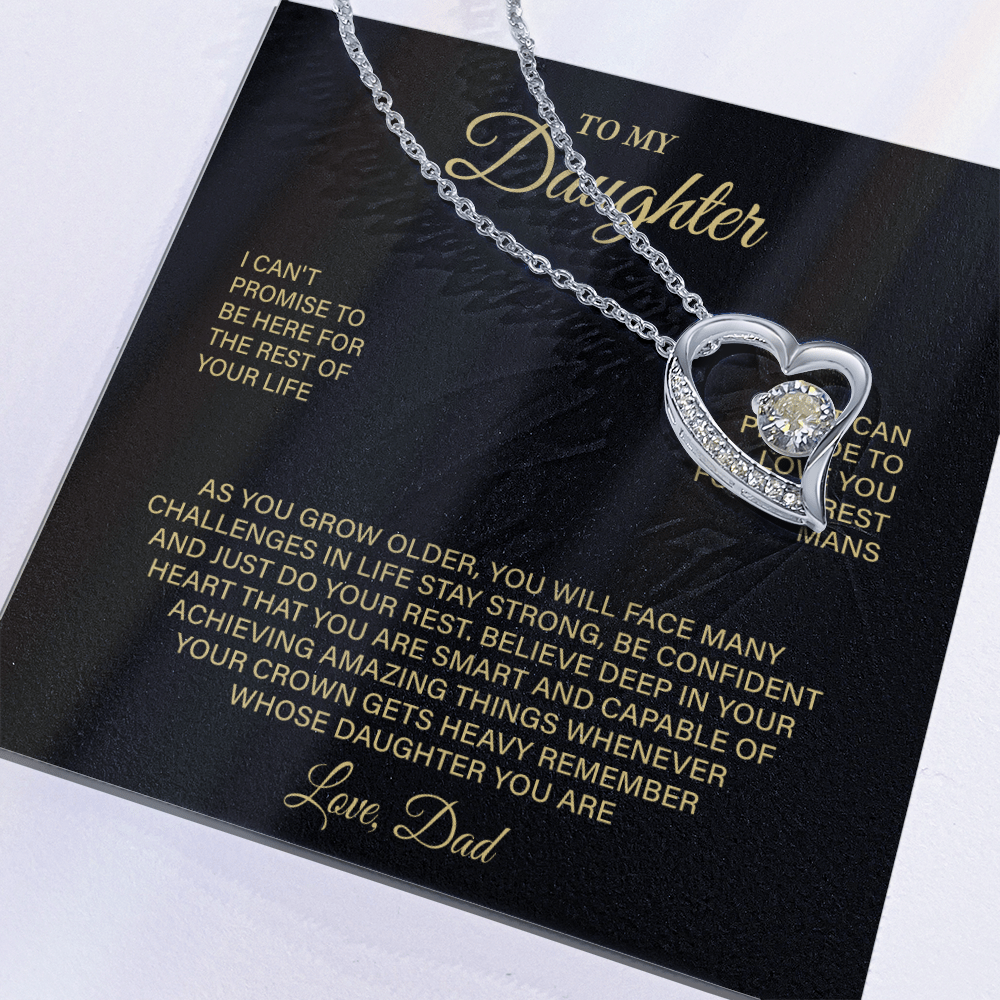 Forever Love Necklace for Daughter – Meaningful Gift from Dad, Symbol of Love, Strength & Lifelong Promise - Whimsical Shoppe