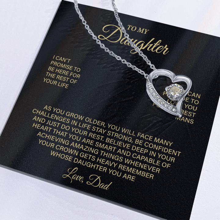 Forever Love Necklace for Daughter – Meaningful Gift from Dad, Symbol of Love, Strength & Lifelong Promise - Whimsical Shoppe