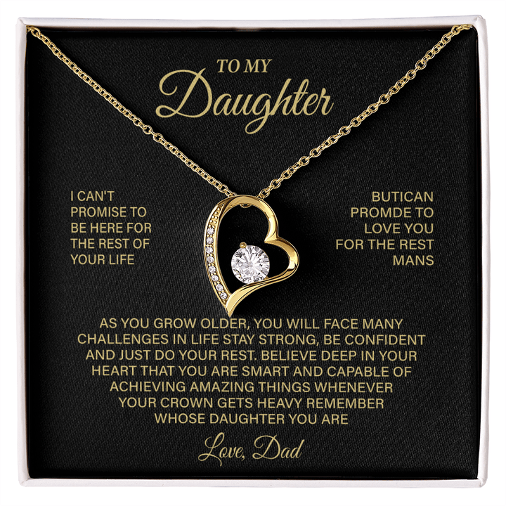 Forever Love Necklace for Daughter – Meaningful Gift from Dad, Symbol of Love, Strength & Lifelong Promise - Whimsical Shoppe