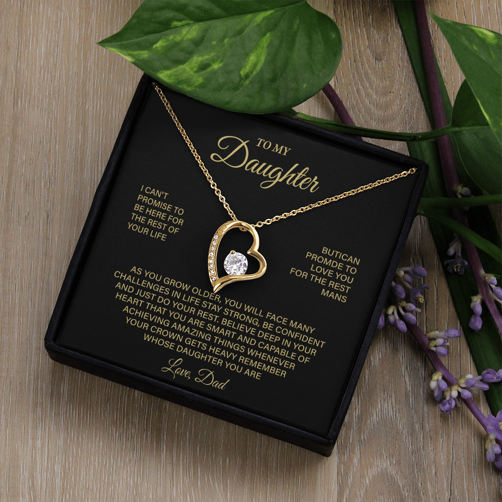 Forever Love Necklace for Daughter – Meaningful Gift from Dad, Symbol of Love, Strength & Lifelong Promise - Whimsical Shoppe