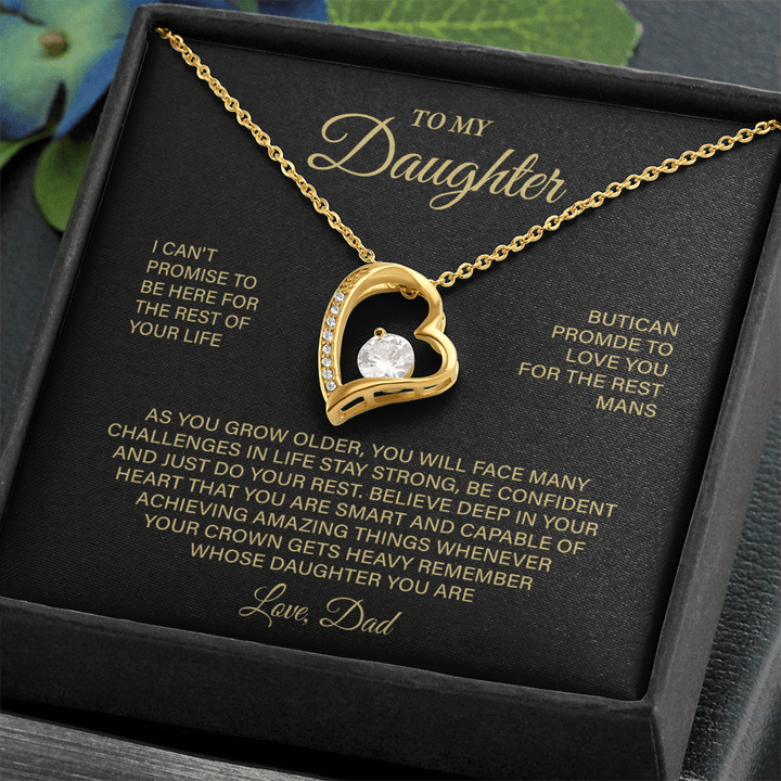Forever Love Necklace for Daughter – Meaningful Gift from Dad, Symbol of Love, Strength & Lifelong Promise - Whimsical Shoppe