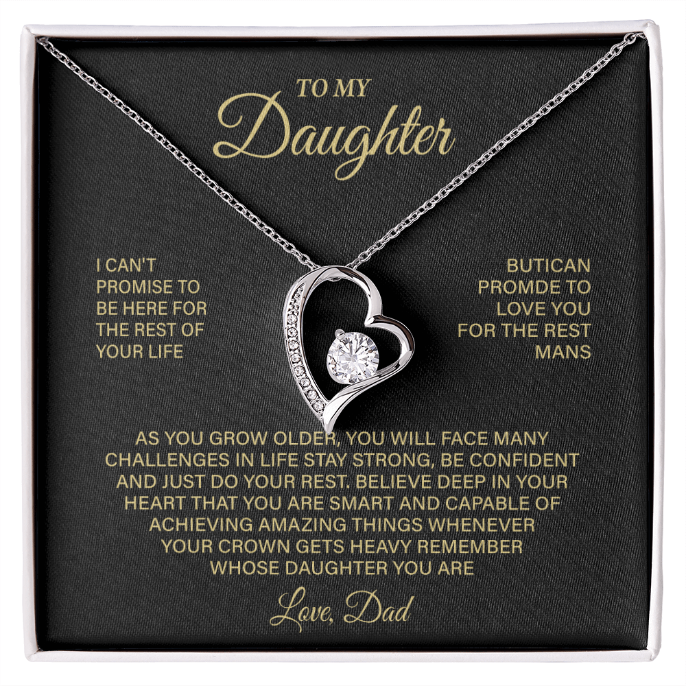 Forever Love Necklace for Daughter – Meaningful Gift from Dad, Symbol of Love, Strength & Lifelong Promise - Whimsical Shoppe