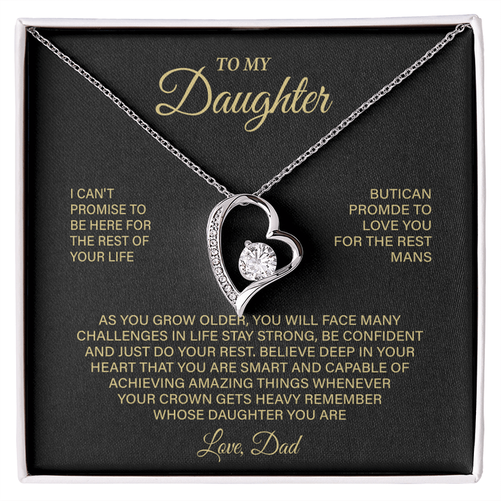 Forever Love Necklace for Daughter – Meaningful Gift from Dad, Symbol of Love, Strength & Lifelong Promise - Whimsical Shoppe