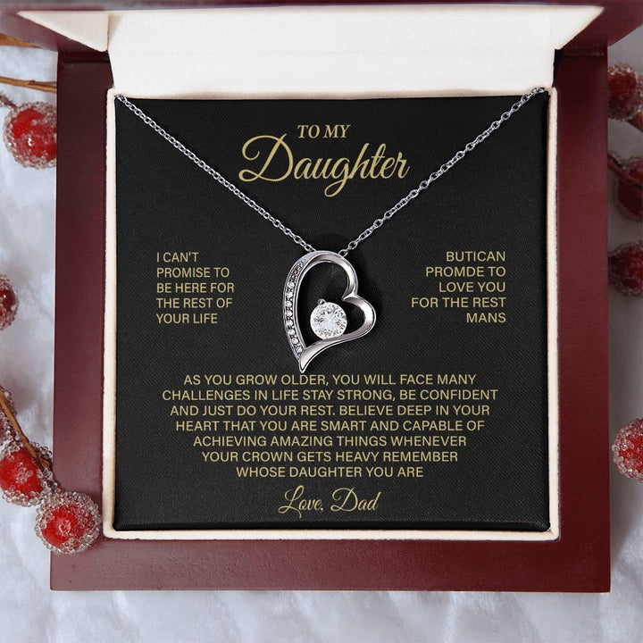 Forever Love Necklace for Daughter – Meaningful Gift from Dad, Symbol of Love, Strength & Lifelong Promise - Whimsical Shoppe
