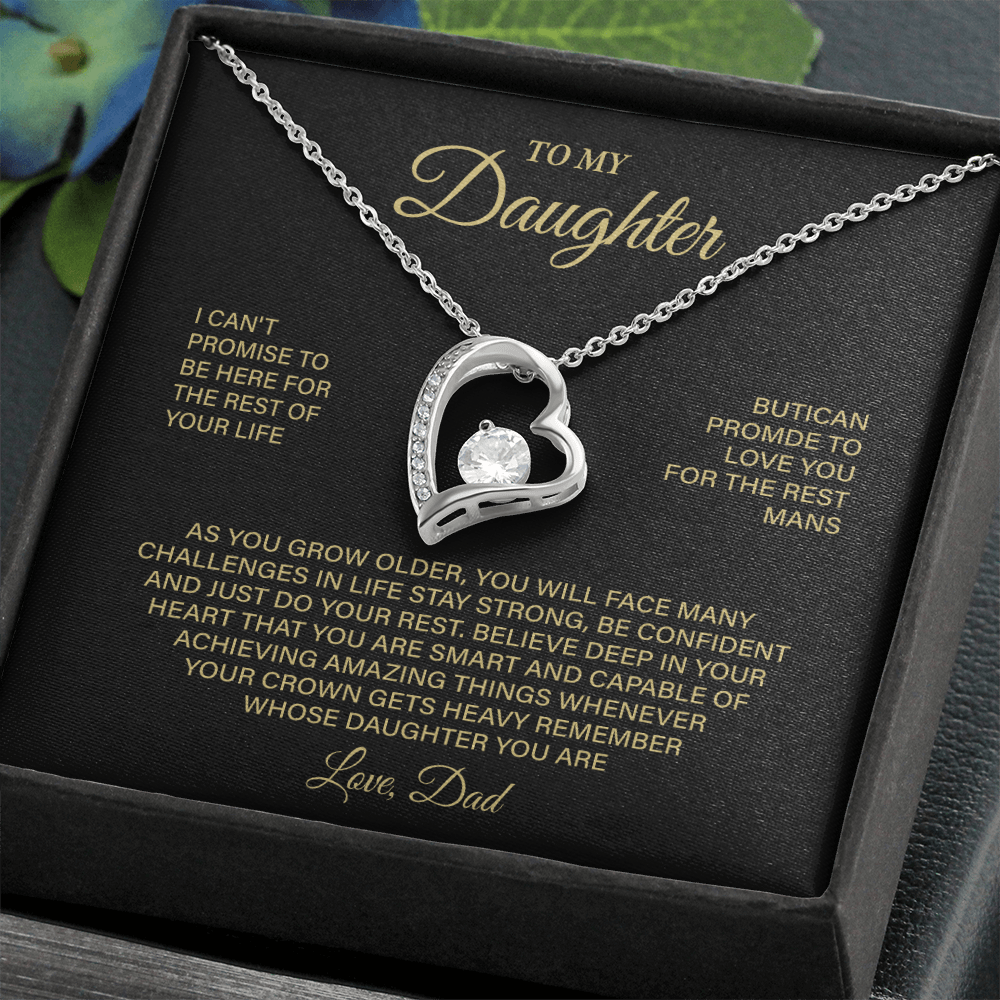 Forever Love Necklace for Daughter – Meaningful Gift from Dad, Symbol of Love, Strength & Lifelong Promise - Whimsical Shoppe