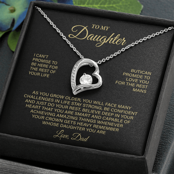 Forever Love Necklace for Daughter – Meaningful Gift from Dad, Symbol of Love, Strength & Lifelong Promise - Whimsical Shoppe