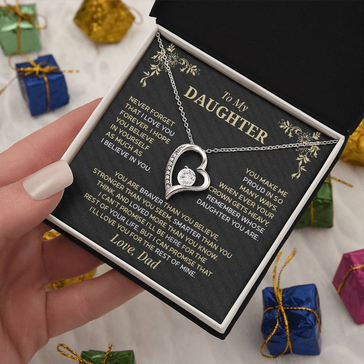 Forever Love Necklace for Daughter – Meaningful Gift from Dad, Symbol of Pride & Unconditional Love - Whimsical Shoppe