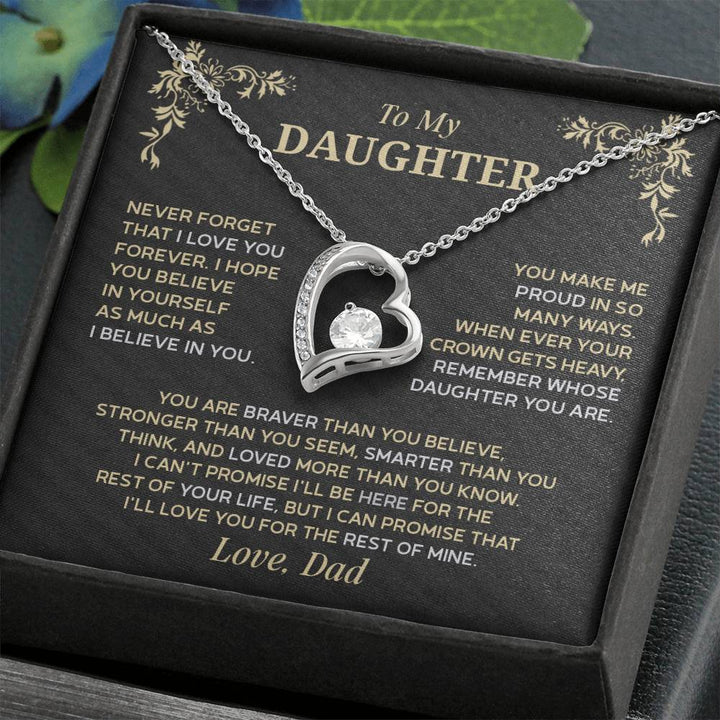 Forever Love Necklace for Daughter – Meaningful Gift from Dad, Symbol of Pride & Unconditional Love - Whimsical Shoppe