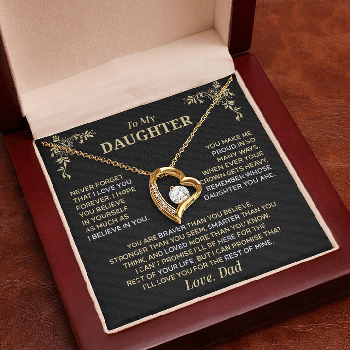 Forever Love Necklace for Daughter – Meaningful Gift from Dad, Symbol of Pride & Unconditional Love - Whimsical Shoppe