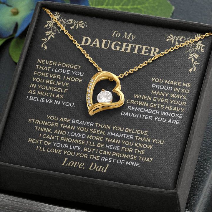 Forever Love Necklace for Daughter – Meaningful Gift from Dad, Symbol of Pride & Unconditional Love - Whimsical Shoppe