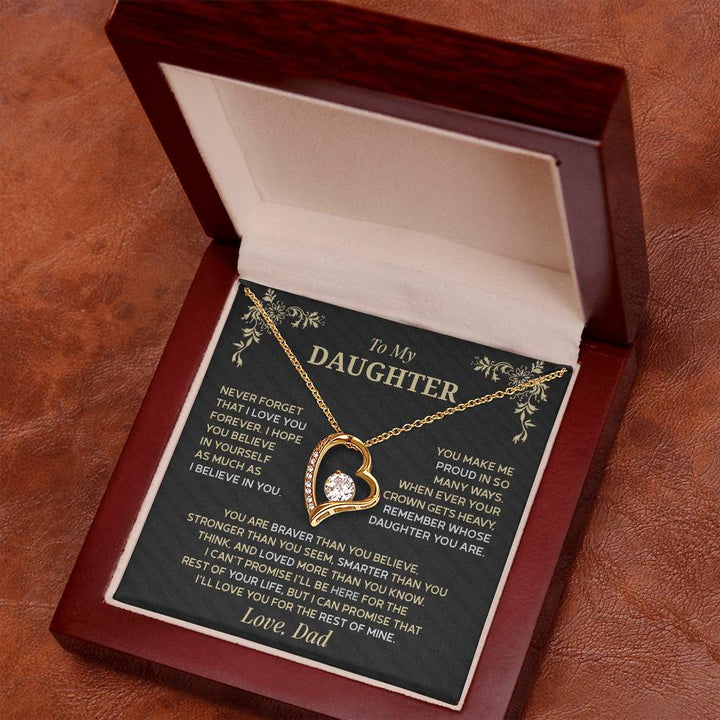 Forever Love Necklace for Daughter – Meaningful Gift from Dad, Symbol of Pride & Unconditional Love - Whimsical Shoppe