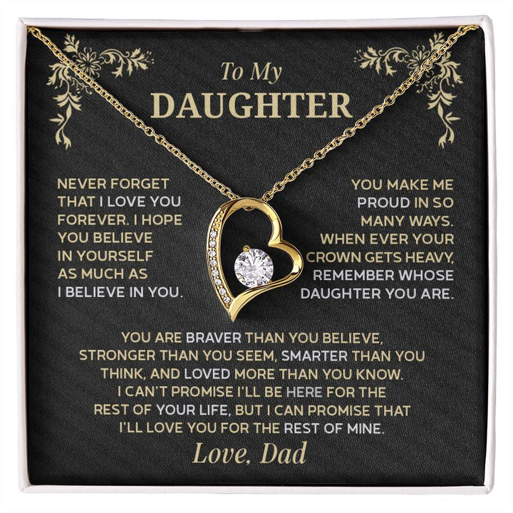 Forever Love Necklace for Daughter – Meaningful Gift from Dad, Symbol of Pride & Unconditional Love - Whimsical Shoppe
