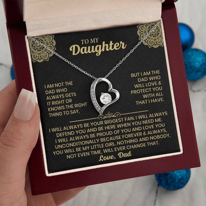 Forever Love Necklace for Daughter – Meaningful Gift from Dad, Symbol of Unconditional Love - Whimsical Shoppe