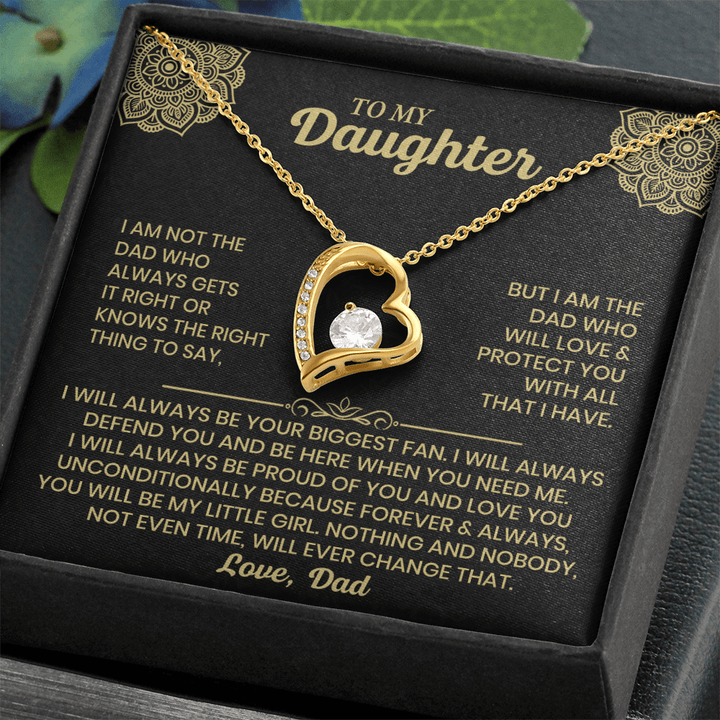 Forever Love Necklace for Daughter – Meaningful Gift from Dad, Symbol of Unconditional Love - Whimsical Shoppe