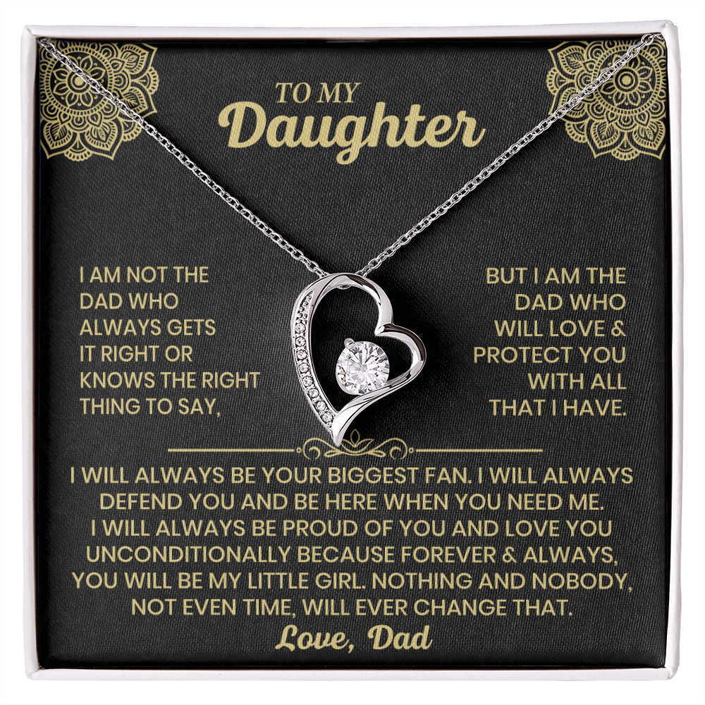Forever Love Necklace for Daughter – Meaningful Gift from Dad, Symbol of Unconditional Love - Whimsical Shoppe