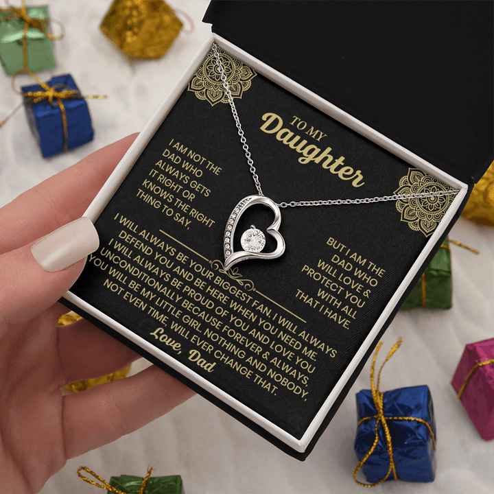Forever Love Necklace for Daughter – Meaningful Gift from Dad, Symbol of Unconditional Love - Whimsical Shoppe