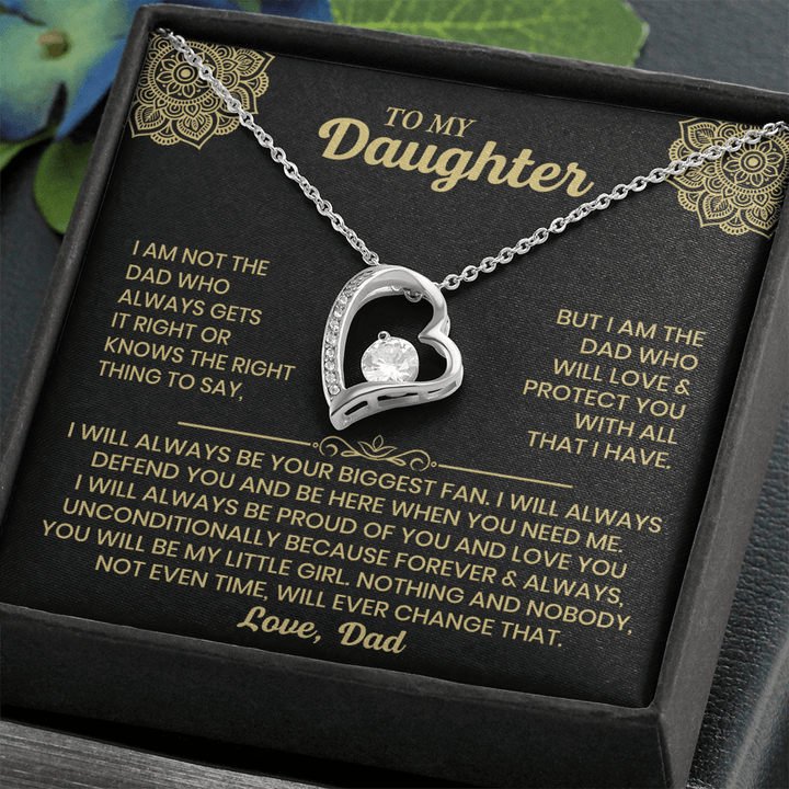 Forever Love Necklace for Daughter – Meaningful Gift from Dad, Symbol of Unconditional Love - Whimsical Shoppe