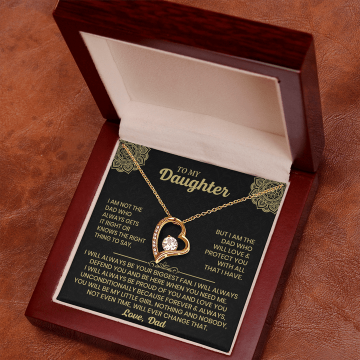 Forever Love Necklace for Daughter – Meaningful Gift from Dad, Symbol of Unconditional Love - Whimsical Shoppe