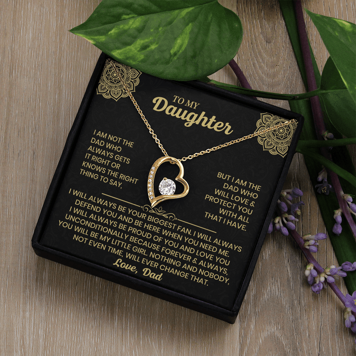 Forever Love Necklace for Daughter – Meaningful Gift from Dad, Symbol of Unconditional Love - Whimsical Shoppe