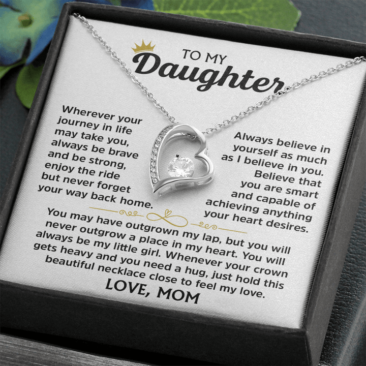Forever Love Necklace for Daughter – Meaningful Gift from Mom, Symbol of Love, Strength & Encouragement - Whimsical Shoppe