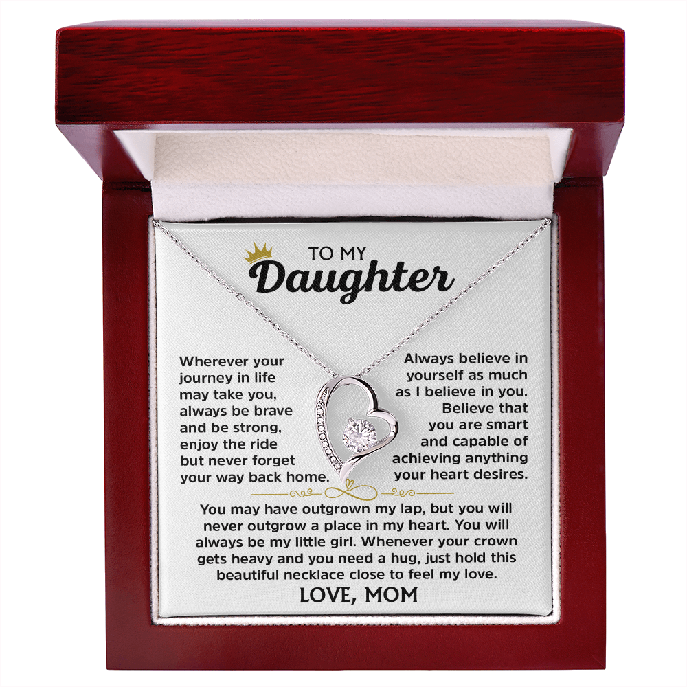 Forever Love Necklace for Daughter – Meaningful Gift from Mom, Symbol of Love, Strength & Encouragement - Whimsical Shoppe