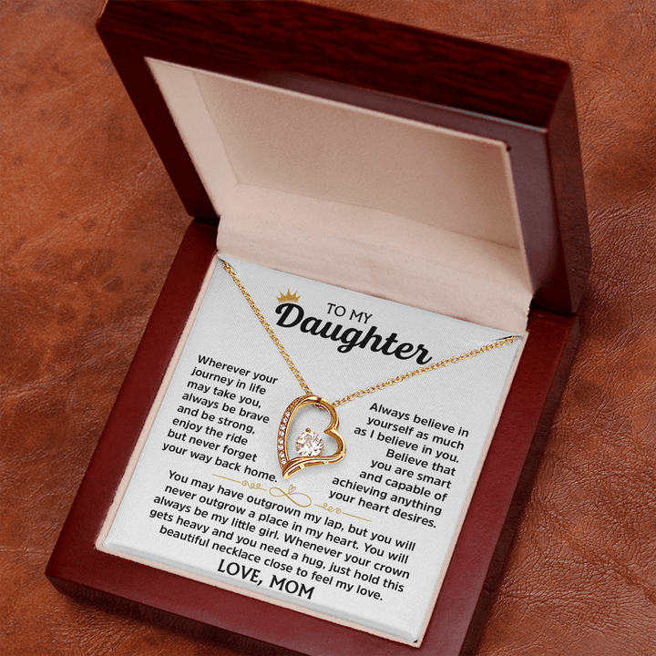 Forever Love Necklace for Daughter – Meaningful Gift from Mom, Symbol of Love, Strength & Encouragement - Whimsical Shoppe