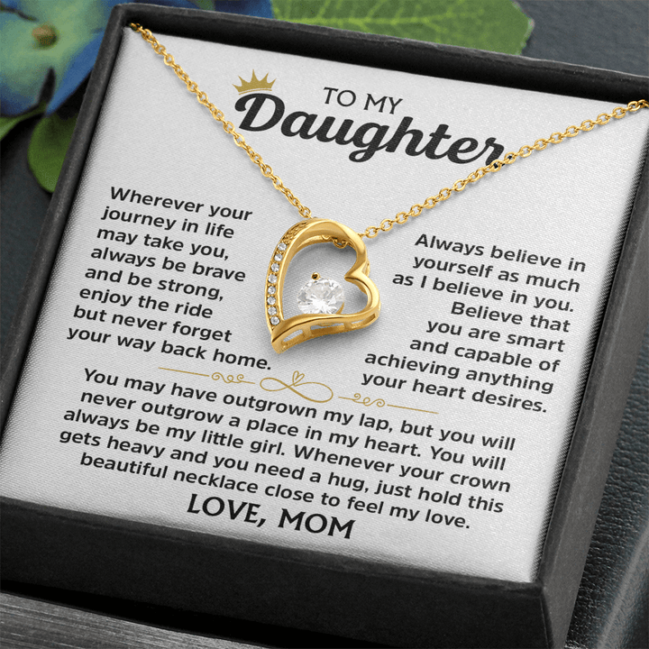 Forever Love Necklace for Daughter – Meaningful Gift from Mom, Symbol of Love, Strength & Encouragement - Whimsical Shoppe
