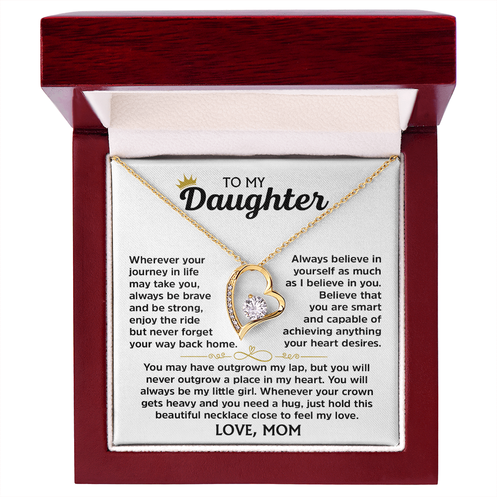 Forever Love Necklace for Daughter – Meaningful Gift from Mom, Symbol of Love, Strength & Encouragement - Whimsical Shoppe