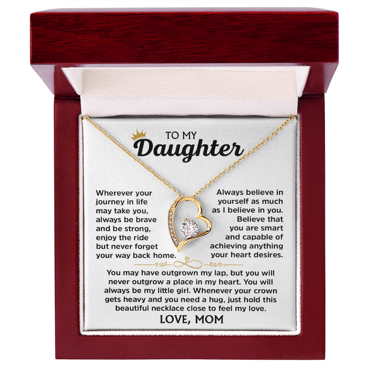 Forever Love Necklace for Daughter – Meaningful Gift from Mom, Symbol of Love, Strength & Encouragement - Whimsical Shoppe