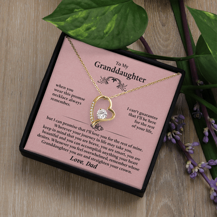 Forever Love Necklace for Granddaughter – Meaningful Gift from Grandpa, Symbol of Love, Strength & Promise - Whimsical Shoppe