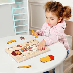 Kid's Human Body Organs Montessori Wooden Puzzles