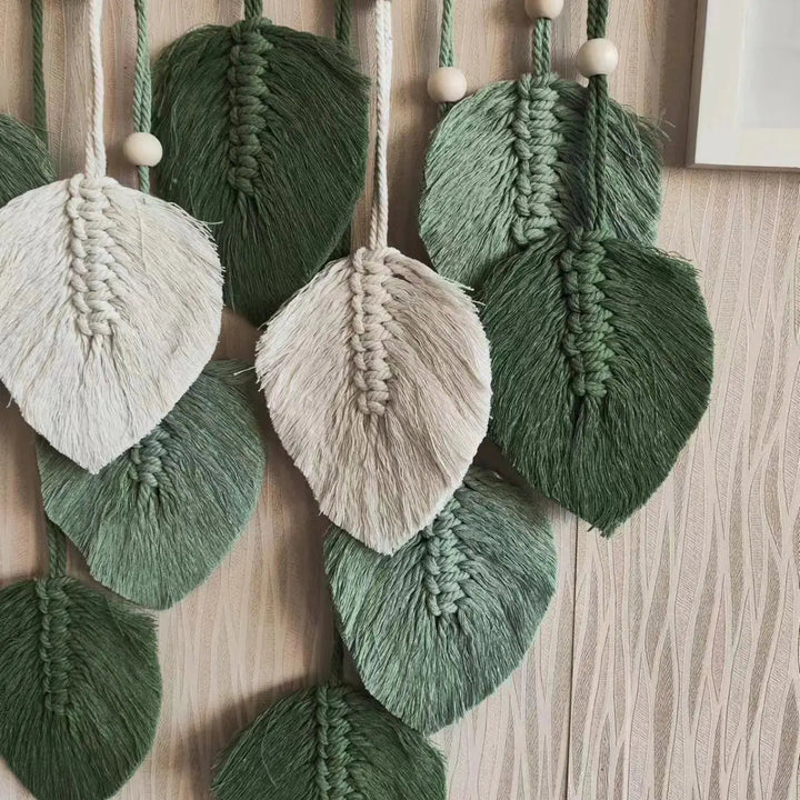 Handmade Woven Tapestry – Nordic Bohemian Wall Decor, 100% Cotton with Fringes (90×40 cm, Custom Colors) - Whimsical Shoppe