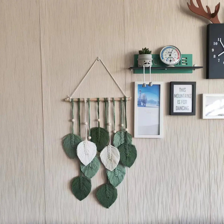 Handmade Woven Tapestry – Nordic Bohemian Wall Decor, 100% Cotton with Fringes (90×40 cm, Custom Colors) - Whimsical Shoppe