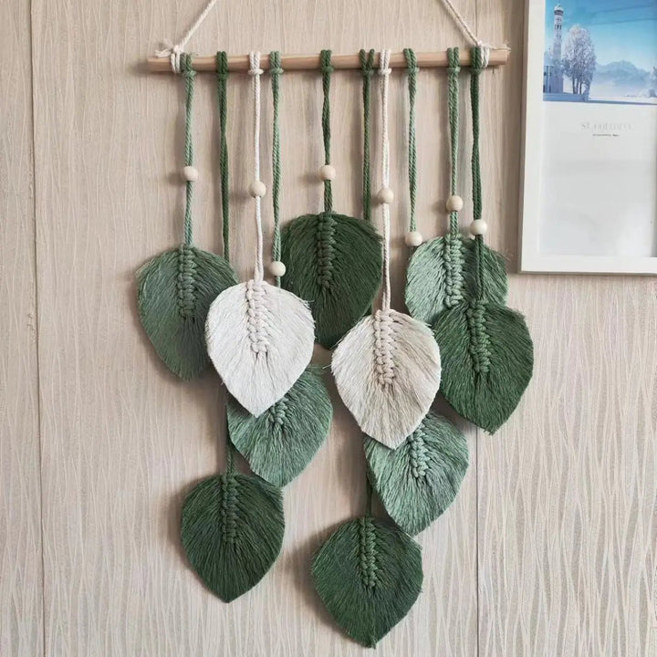 Handmade Woven Tapestry – Nordic Bohemian Wall Decor, 100% Cotton with Fringes (90×40 cm, Custom Colors) - Whimsical Shoppe