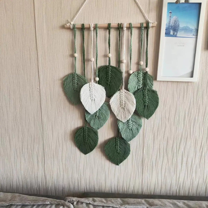 Handmade Woven Tapestry – Nordic Bohemian Wall Decor, 100% Cotton with Fringes (90×40 cm, Custom Colors) - Whimsical Shoppe