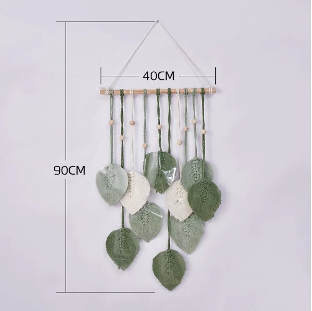 Handmade Woven Tapestry – Nordic Bohemian Wall Decor, 100% Cotton with Fringes (90×40 cm, Custom Colors) - Whimsical Shoppe