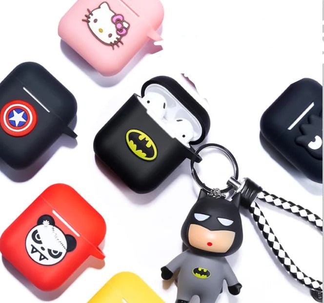 Headphone Case & Accessories – Anime - Inspired Silicone Earphone Protective Covers (Spider - Man, Iron Man, Batman & More) - Whimsical Shoppe