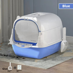 Large Enclosed Cat Litter Box