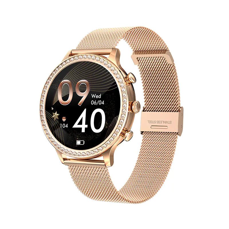 I70 Women’s Smartwatch – Music Control, Heart Rate & Step Tracking, 230mAh, Metal Case (Multiple Colors) - Whimsical Shoppe