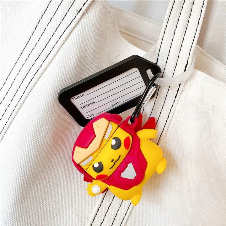 Iron Man 3D AirPods Case – Silicone Flip Cover for AirPods 1/2 & AirPods Pro (Lightweight 0.085 kg) - Whimsical Shoppe