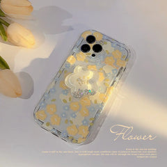 Floral Shell Case for iPhone 13/14/15 Pro Max