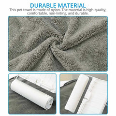 Super Absorbent Dog Bathrobe Towel – Ultra-Fine Microfiber, Fast-Drying Pet Drying Robe