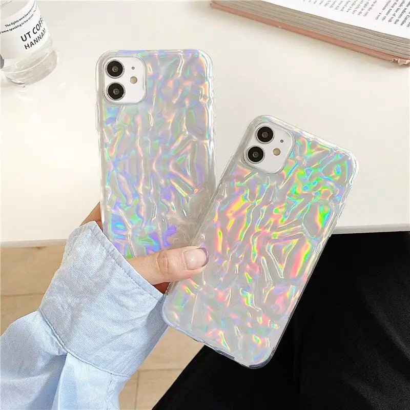 Laser Acrylic Phone Case for iPhone 15, 14, 13, 12, 11 Pro Max - Whimsical Shoppe