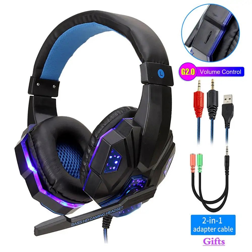 LED Light Wired Gamer Headset - Whimsical Shoppe