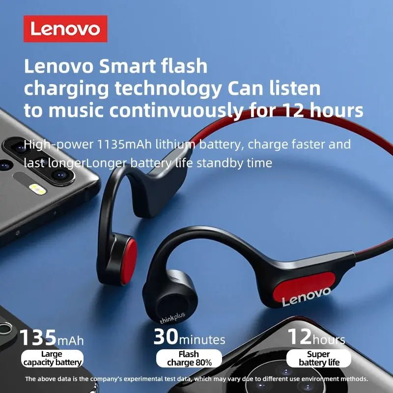 Lenovo X3 Pro Bluetooth Bone Conduction Earbuds – Wireless, IPX5 Waterproof, Bluetooth 5.3, 10m Range - Whimsical Shoppe