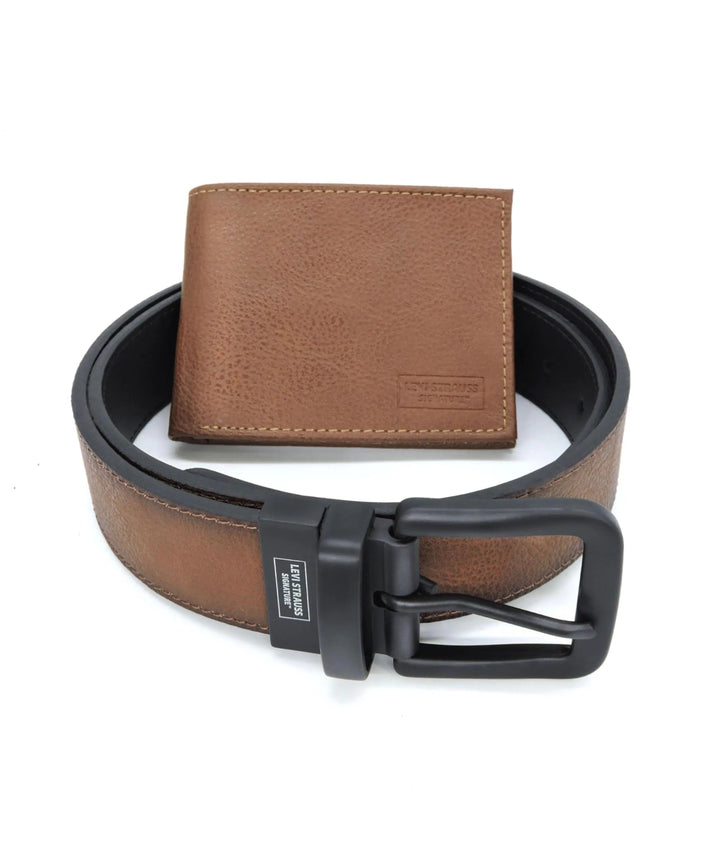 Levi Strauss Signature Reversible Leather Belt & Wallet Gift Set - Whimsical Shoppe