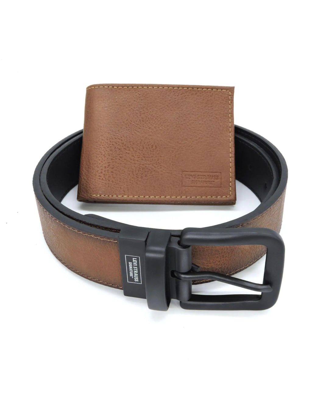 Levi Strauss Signature Reversible Leather Belt & Wallet Gift Set - Whimsical Shoppe